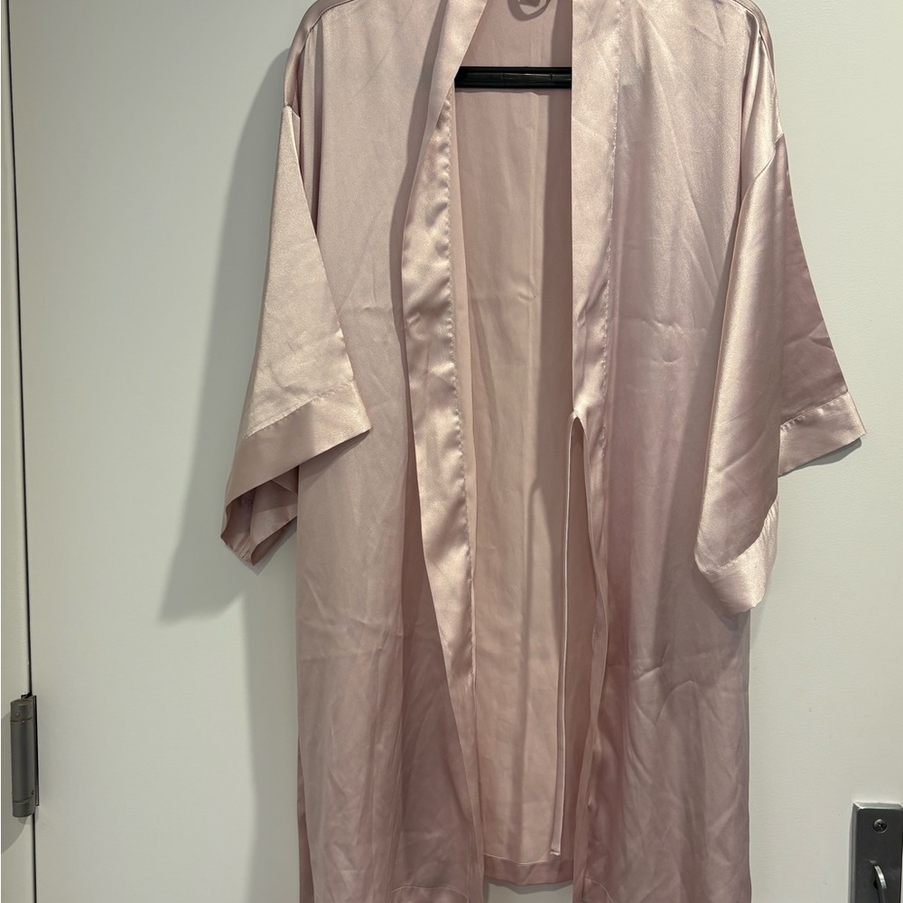 Victoria's Secret Blush Satin Robe